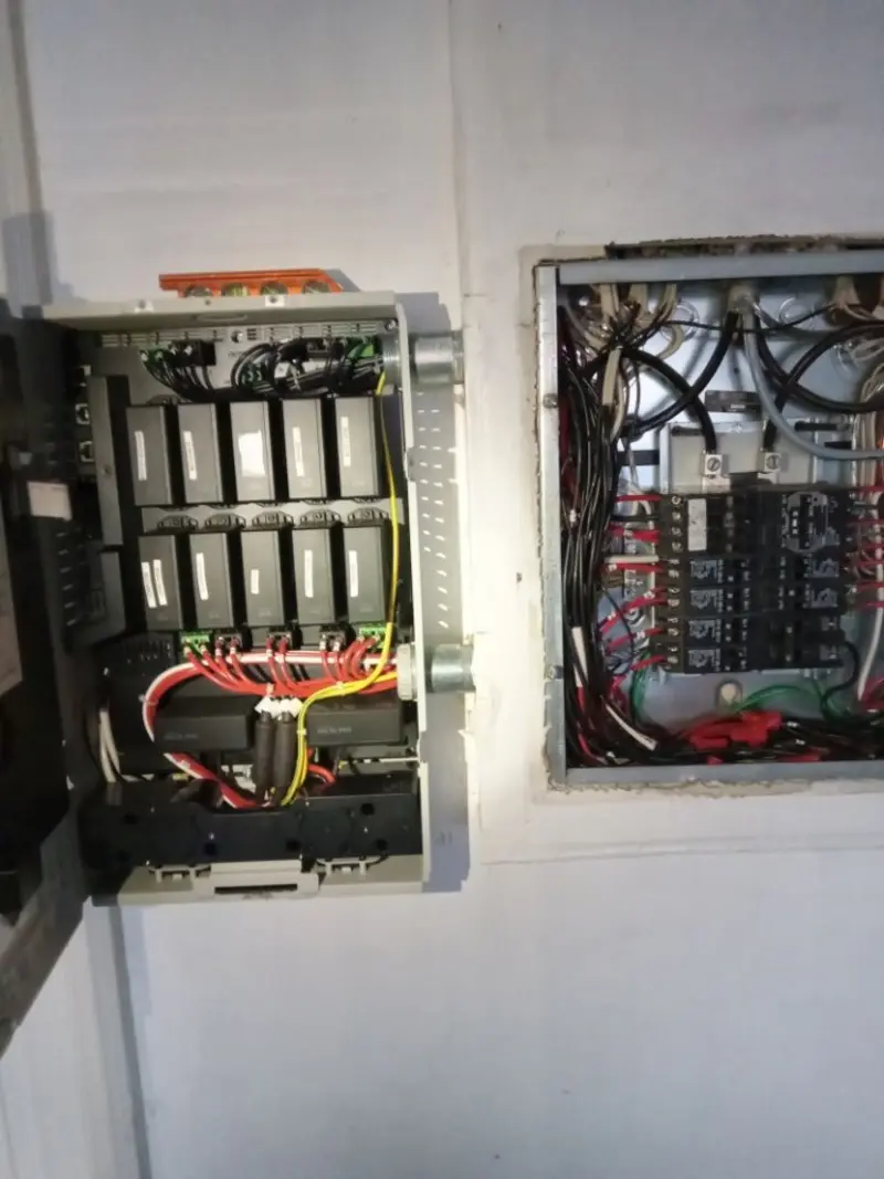 Electrical panel upgrade completed for Security Camera Wiring in Hamburg